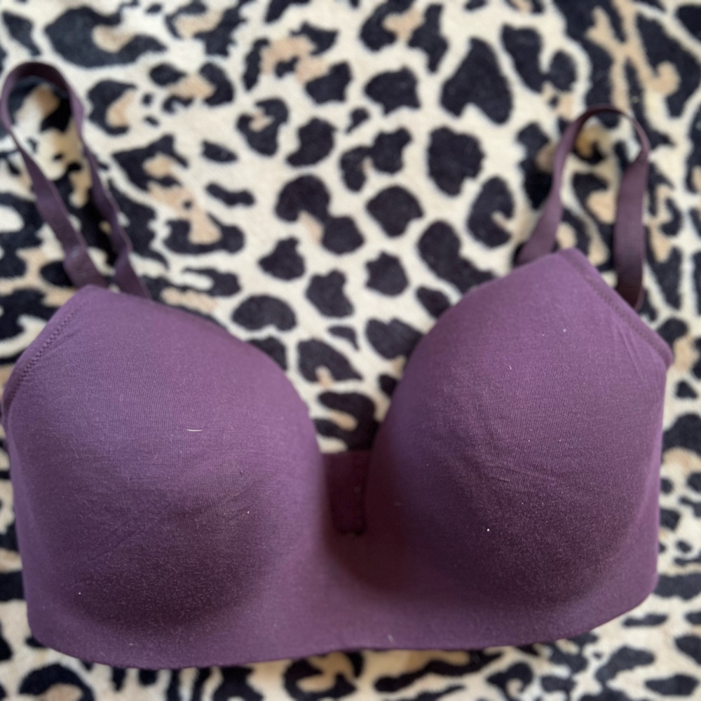 Adore Me Harlowe Contour Purple and Cream Bras (Two Bras)